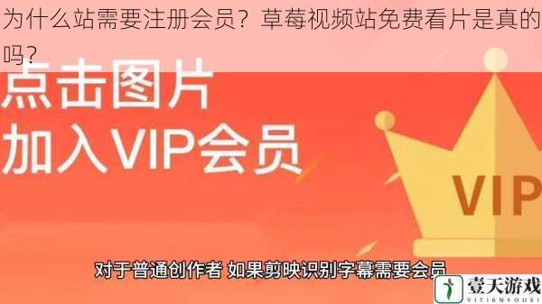为什么站需要注册会员?草莓视频站免费看片是真的吗?