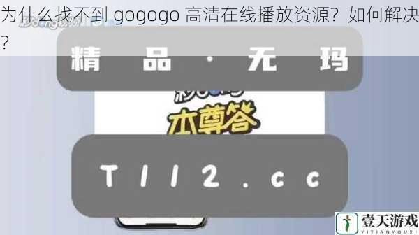为什么找不到 gogogo 高清在线播放资源?如何解决?