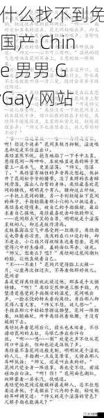 为什么找不到免费的国产 Chinese 男男 GayGay 网站?