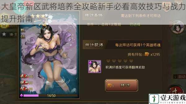 大皇帝新区武将培养全攻略新手必看高效技巧与战力提升指南