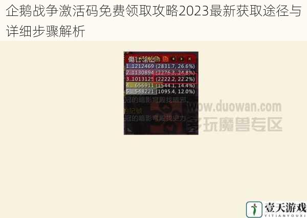 企鹅战争激活码免费领取攻略2023最新获取途径与详细步骤解析