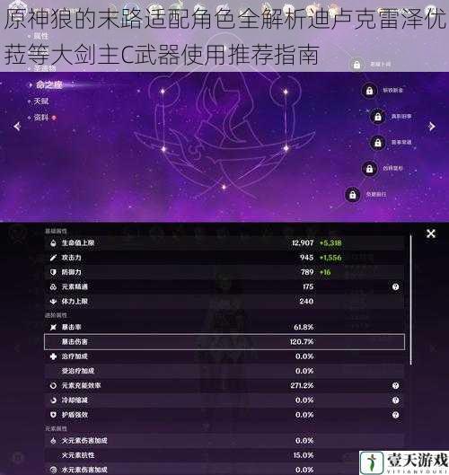 原神狼的末路适配角色全解析迪卢克雷泽优菈等大剑主C武器使用推荐指南