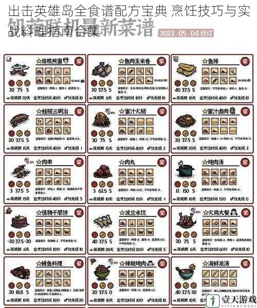 出击英雄岛全食谱配方宝典 烹饪技巧与实战料理指南合集
