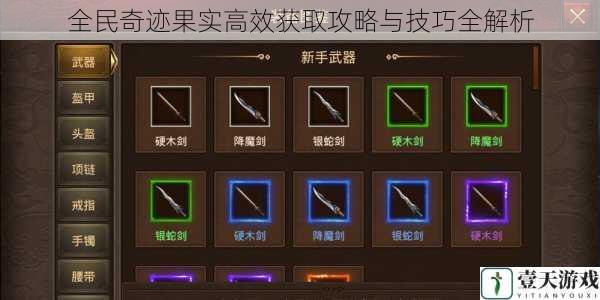 全民奇迹果实高效获取攻略与技巧全解析