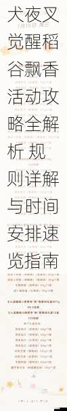 犬夜叉觉醒稻谷飘香活动攻略全解析 规则详解与时间安排速览指南