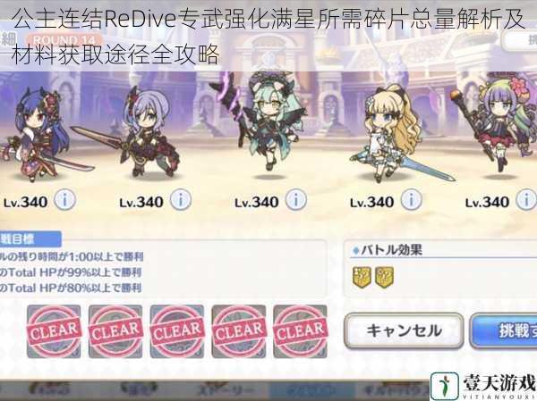 公主连结ReDive专武强化满星所需碎片总量解析及材料获取途径全攻略
