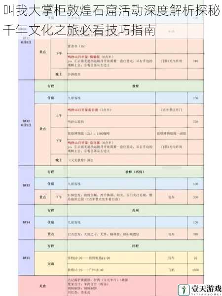 叫我大掌柜敦煌石窟活动深度解析探秘千年文化之旅必看技巧指南
