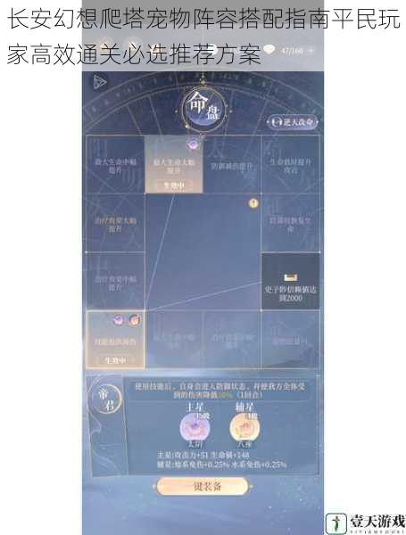 长安幻想爬塔宠物阵容搭配指南平民玩家高效通关必选推荐方案