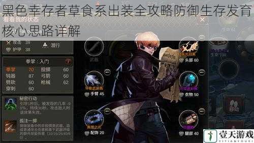 黑色幸存者草食系出装全攻略防御生存发育核心思路详解