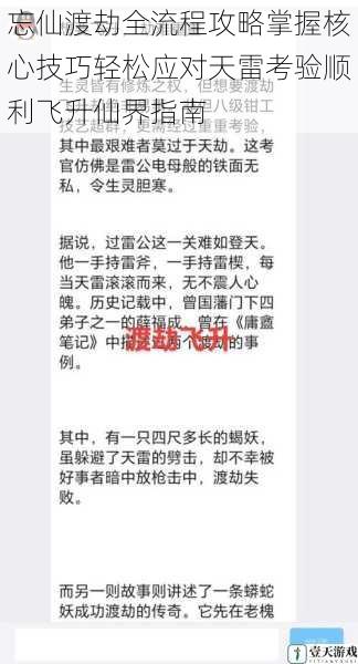 忘仙渡劫全流程攻略掌握核心技巧轻松应对天雷考验顺利飞升仙界指南
