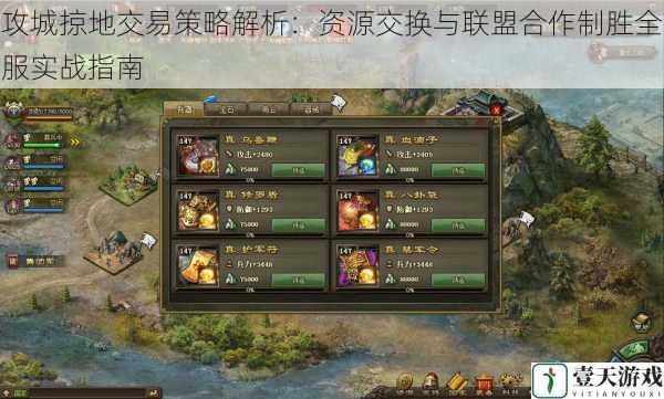 攻城掠地交易策略解析:资源交换与联盟合作制胜全服实战指南