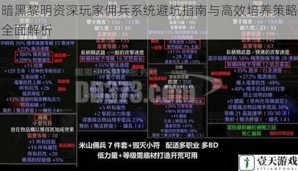 暗黑黎明资深玩家佣兵系统避坑指南与高效培养策略全面解析