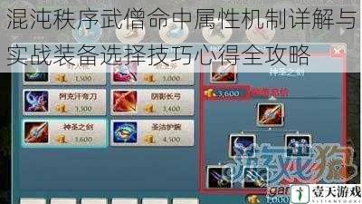 混沌秩序武僧命中属性机制详解与实战装备选择技巧心得全攻略