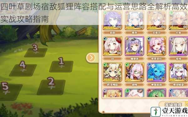 四叶草剧场宿敌狐狸阵容搭配与运营思路全解析高效实战攻略指南