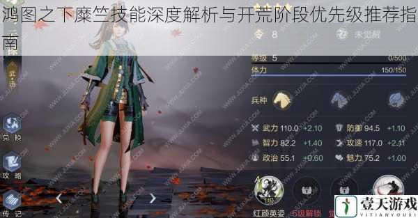 鸿图之下糜竺技能深度解析与开荒阶段优先级推荐指南