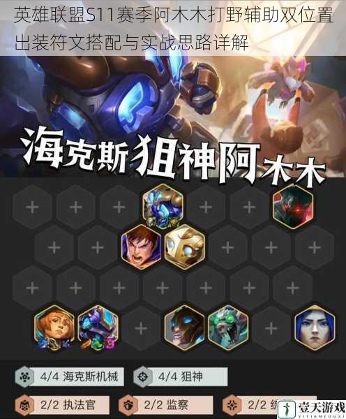 英雄联盟S11赛季阿木木打野辅助双位置出装符文搭配与实战思路详解