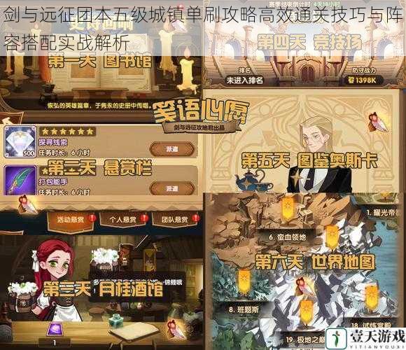 剑与远征团本五级城镇单刷攻略高效通关技巧与阵容搭配实战解析