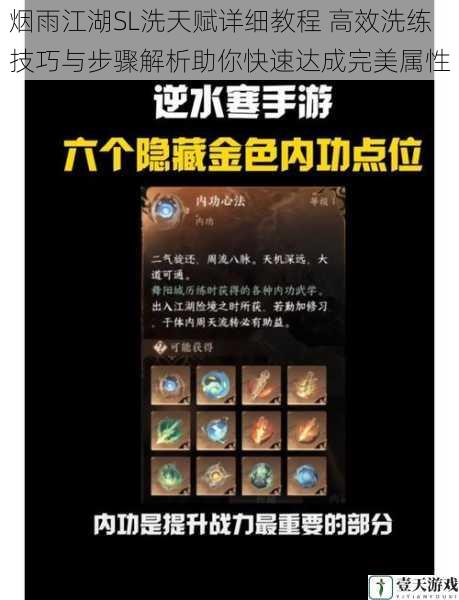 烟雨江湖SL洗天赋详细教程 高效洗练技巧与步骤解析助你快速达成完美属性