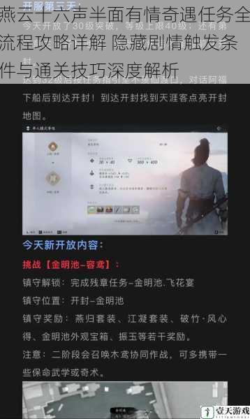 燕云十六声半面有情奇遇任务全流程攻略详解 隐藏剧情触发条件与通关技巧深度解析