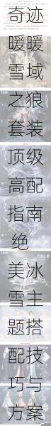 奇迹暖暖雪域之狼套装顶级高配指南 绝美冰雪主题搭配技巧与方案解析