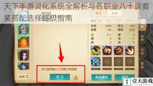 天下手游灵化系统全解析与各职业八十级套装搭配选择终极指南
