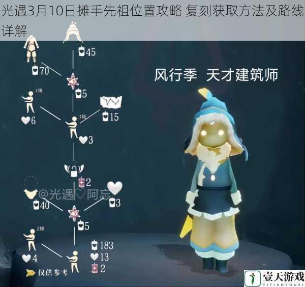 光遇3月10日摊手先祖位置攻略 复刻获取方法及路线详解