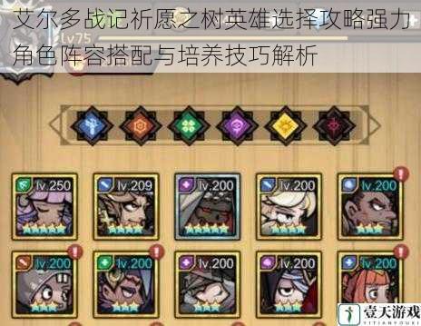 艾尔多战记祈愿之树英雄选择攻略强力角色阵容搭配与培养技巧解析