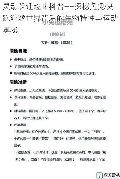 灵动跃迁趣味科普——探秘兔兔快跑游戏世界背后的生物特性与运动奥秘