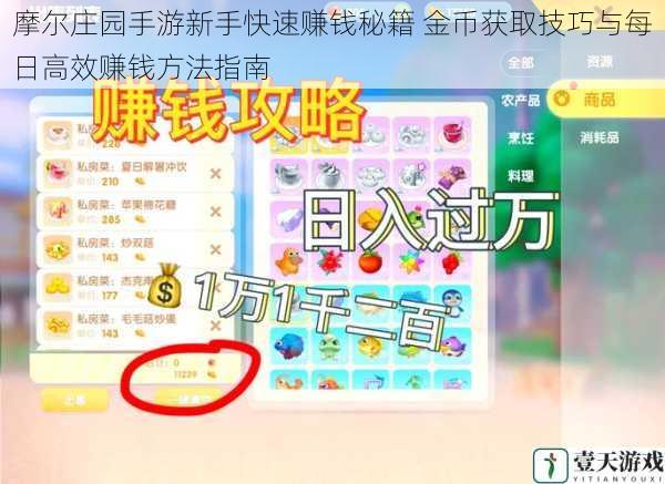 摩尔庄园手游新手快速赚钱秘籍 金币获取技巧与每日高效赚钱方法指南