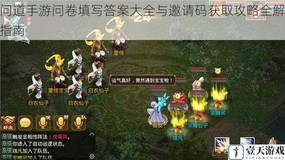 问道手游问卷填写答案大全与邀请码获取攻略全解指南