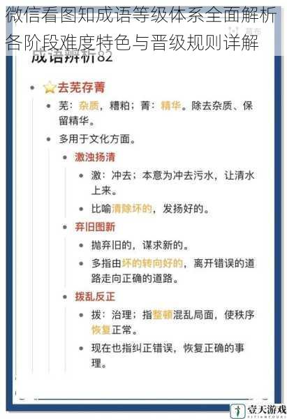 微信看图知成语等级体系全面解析 各阶段难度特色与晋级规则详解
