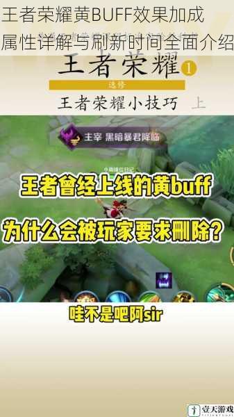 王者荣耀黄BUFF效果加成属性详解与刷新时间全面介绍