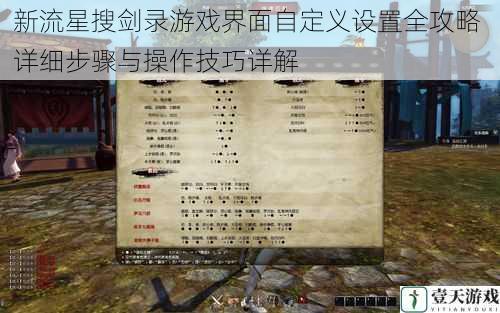 新流星搜剑录游戏界面自定义设置全攻略 详细步骤与操作技巧详解